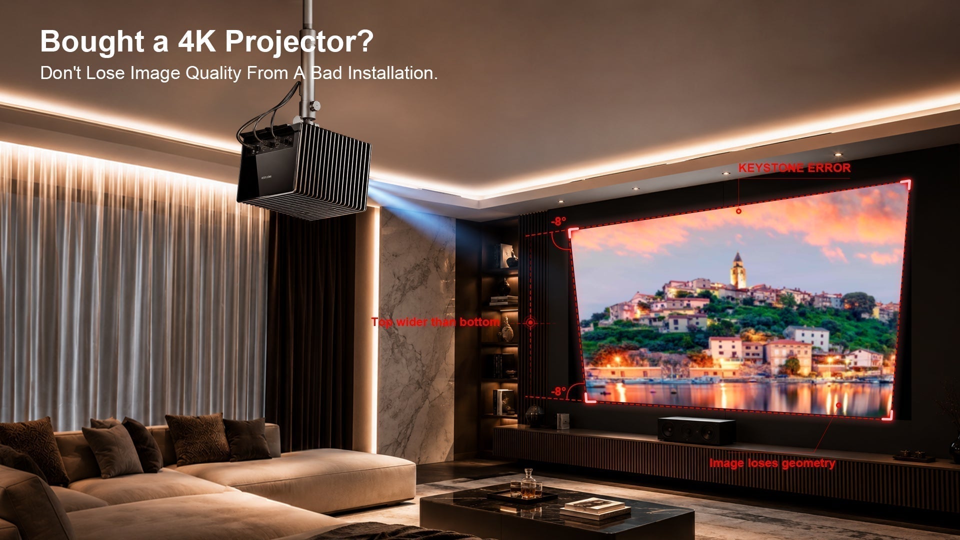 5 Most Common Projector Ceiling Mount Mistakes – And How to Fix Them for Perfect 4K Alignment