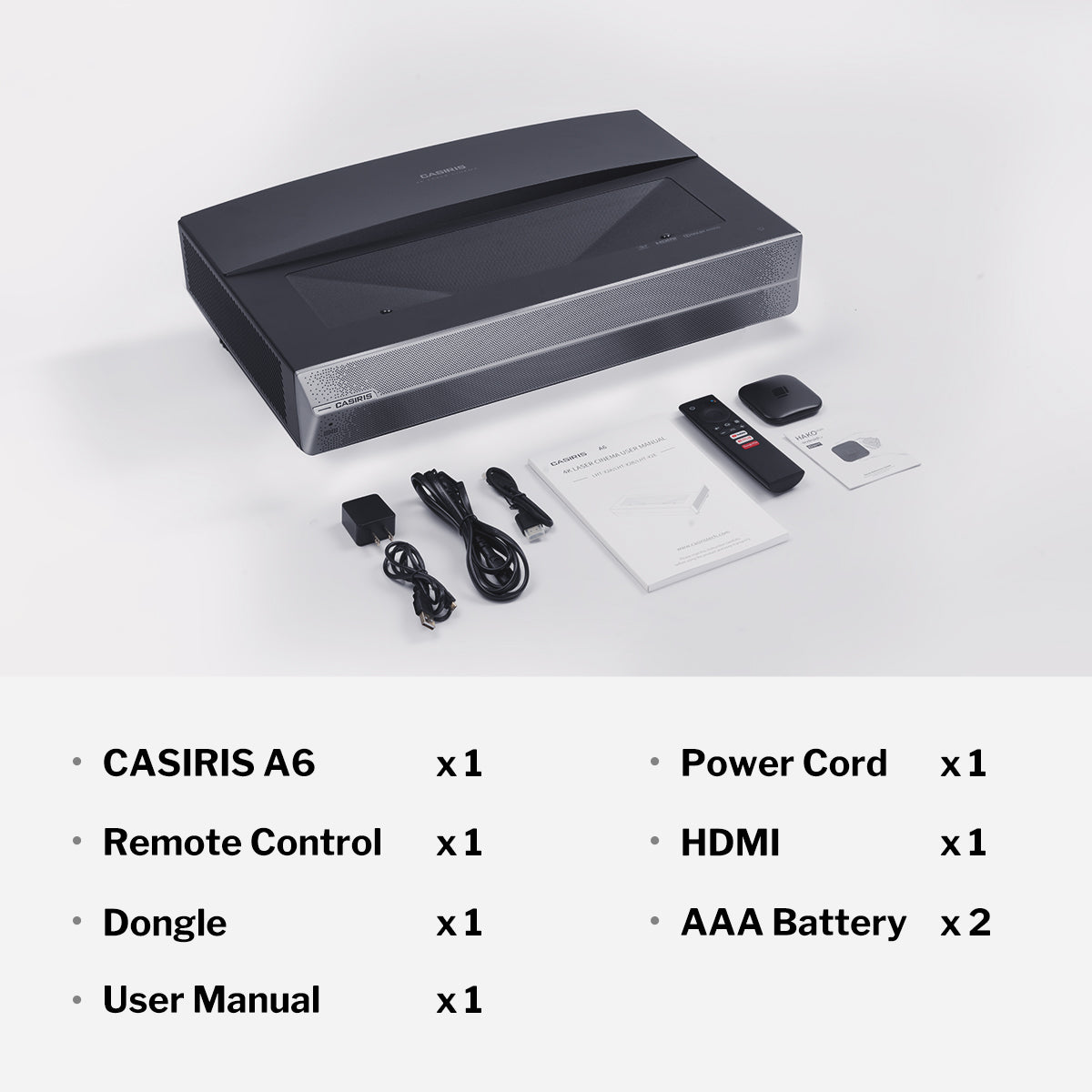 CASIRIS A6 Ultra Short Throw Triple Laser 4K Projector