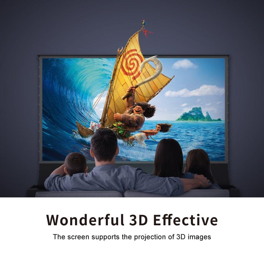 شاشة عرض VIVIDSTORM S PRO بمحرك كهربائي بارتفاع الأرضية من 72 إلى 120 بوصة