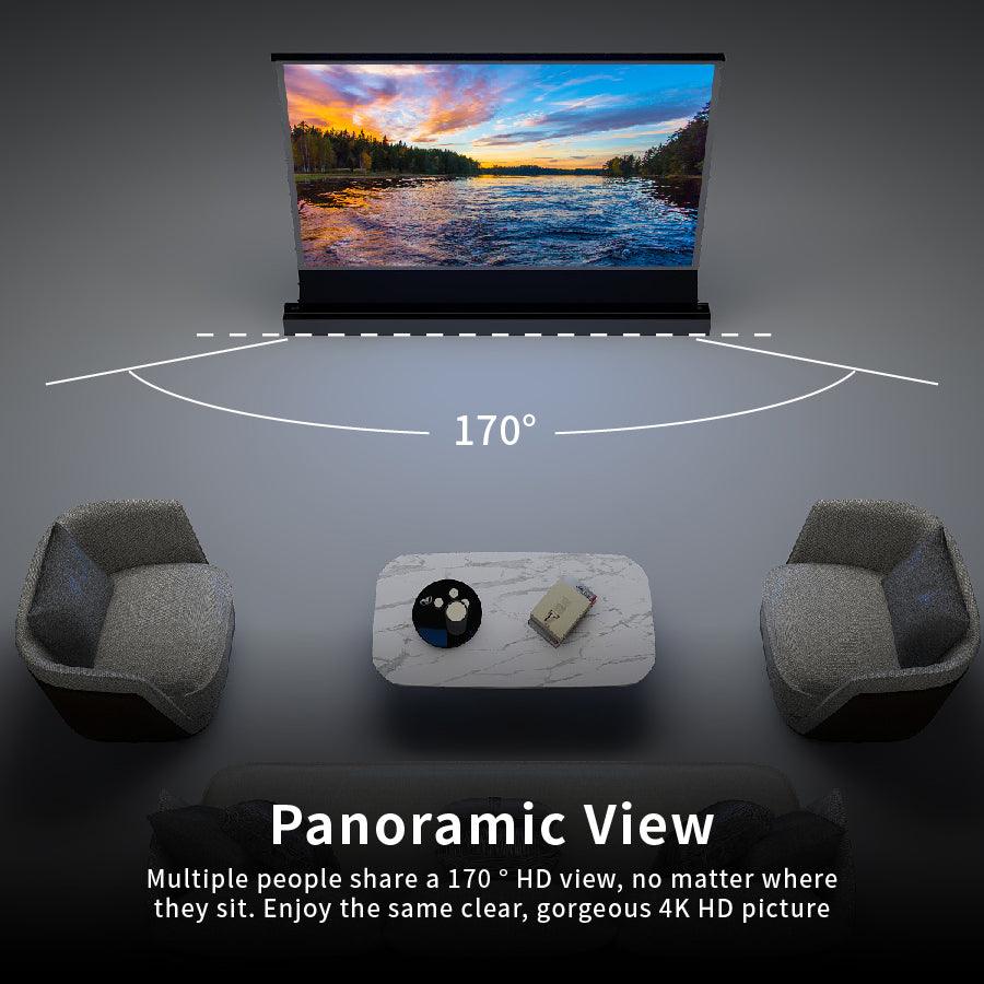 شاشة عرض VIVIDSTORM S PRO بمحرك كهربائي بارتفاع الأرضية من 72 إلى 120 بوصة