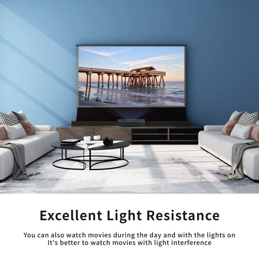شاشة عرض VIVIDSTORM S PRO بمحرك كهربائي بارتفاع الأرضية من 72 إلى 120 بوصة