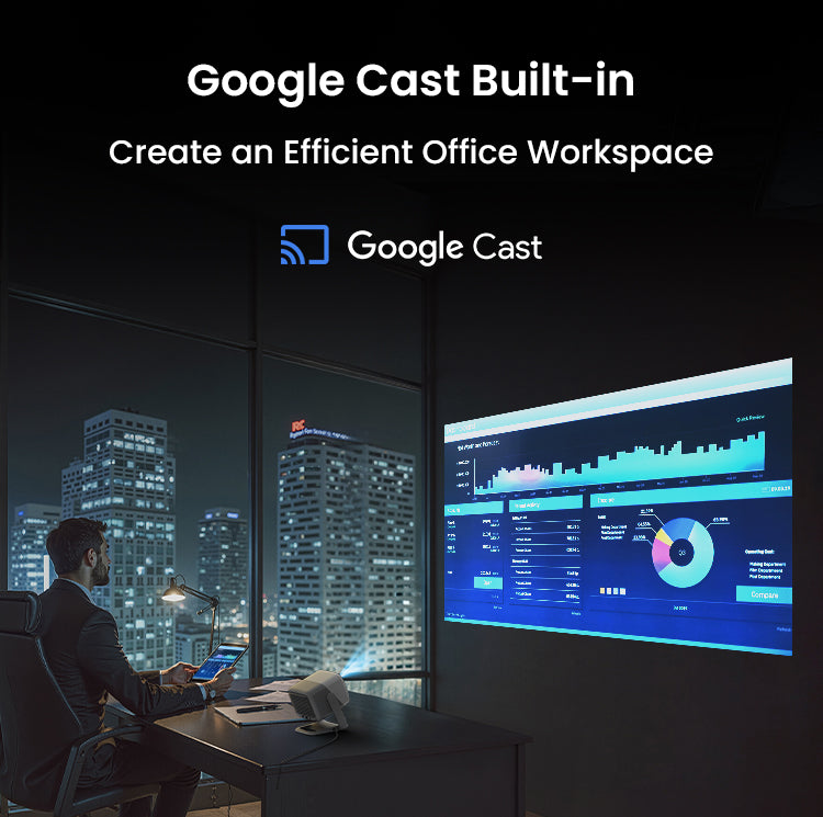 (Used - Like New) AU JMGO N1S SE Long Throw Triple-laser Google TV Projector 800 ISO Lumens