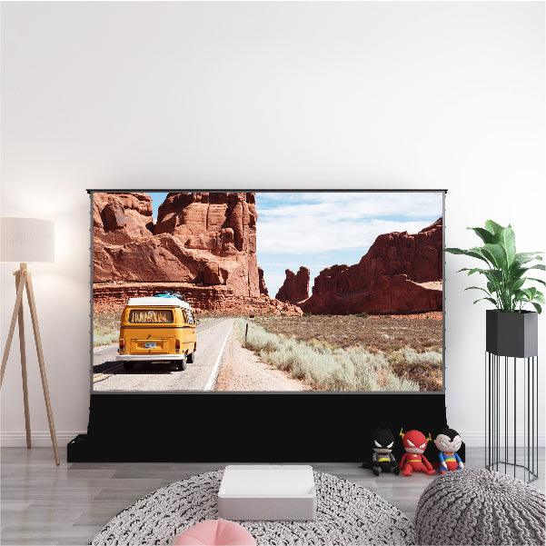 72"-120" VIVIDSTORM S PRO P Motorized 4K HD 3D Floor Rising UST ALR Projector Screen