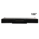 100-inch black solid wood Laser TV cabinet