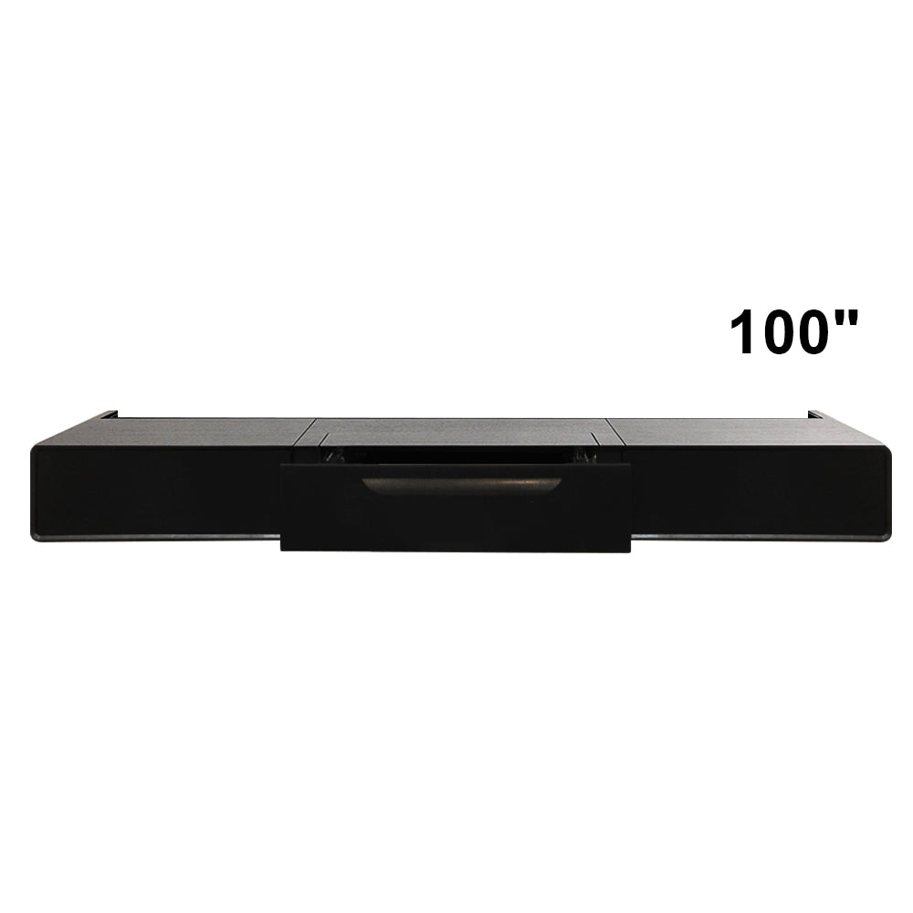 100-inch black solid wood Laser TV cabinet