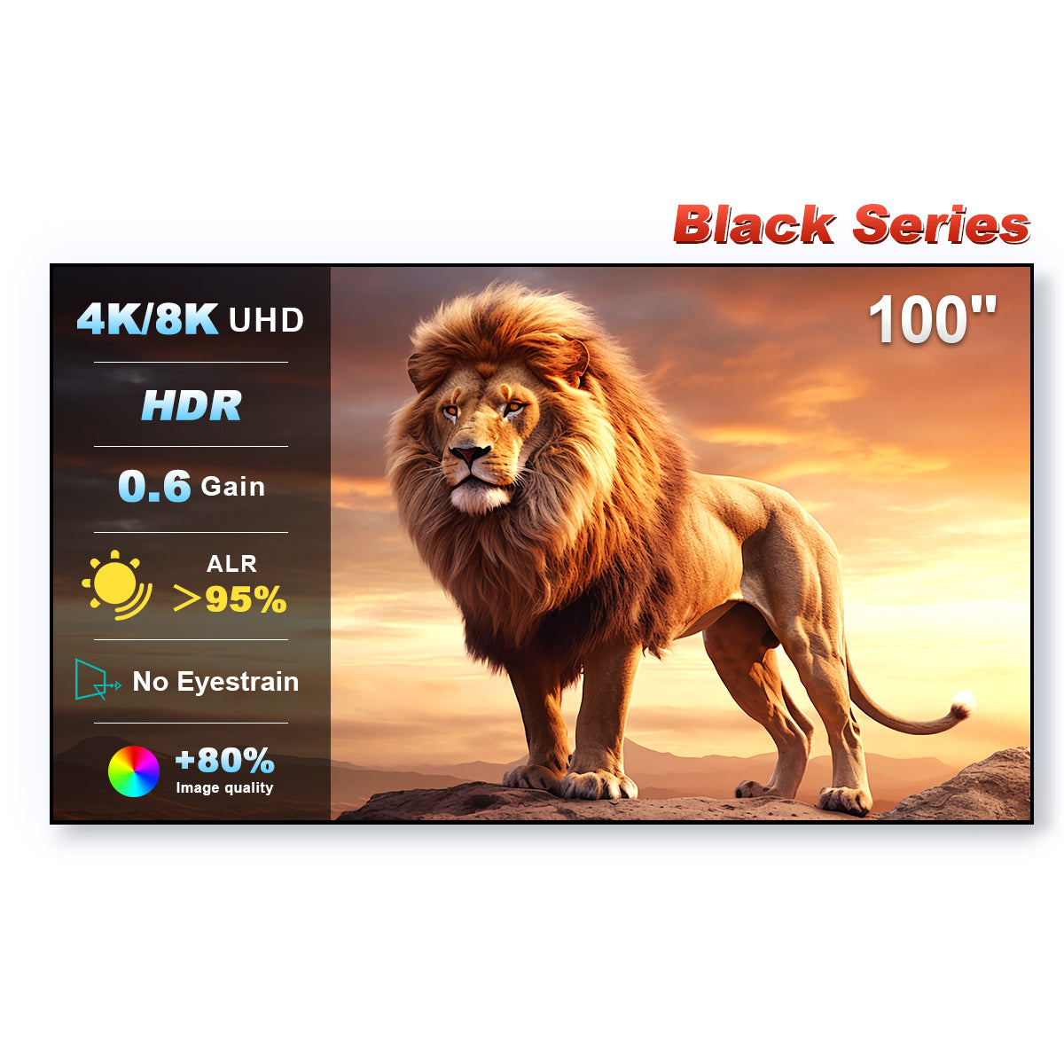 100'' NothingProjector Black Series ALR/CLR Ultra Short Throw Projector Screen