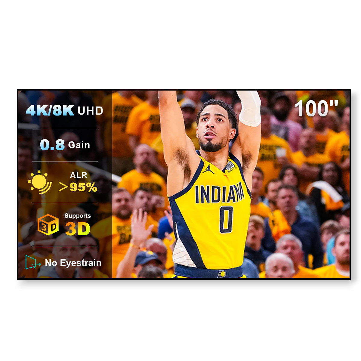 100"-130" NothingProjector Lenticular 4K ALR Projector Screen for Long/Standard Throw Projectors