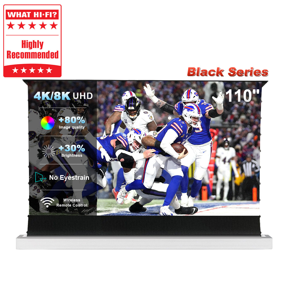 110'' NothingProjector Black Series ALR Motorized Floor Rising Screen For Ultra Short Throw Projector