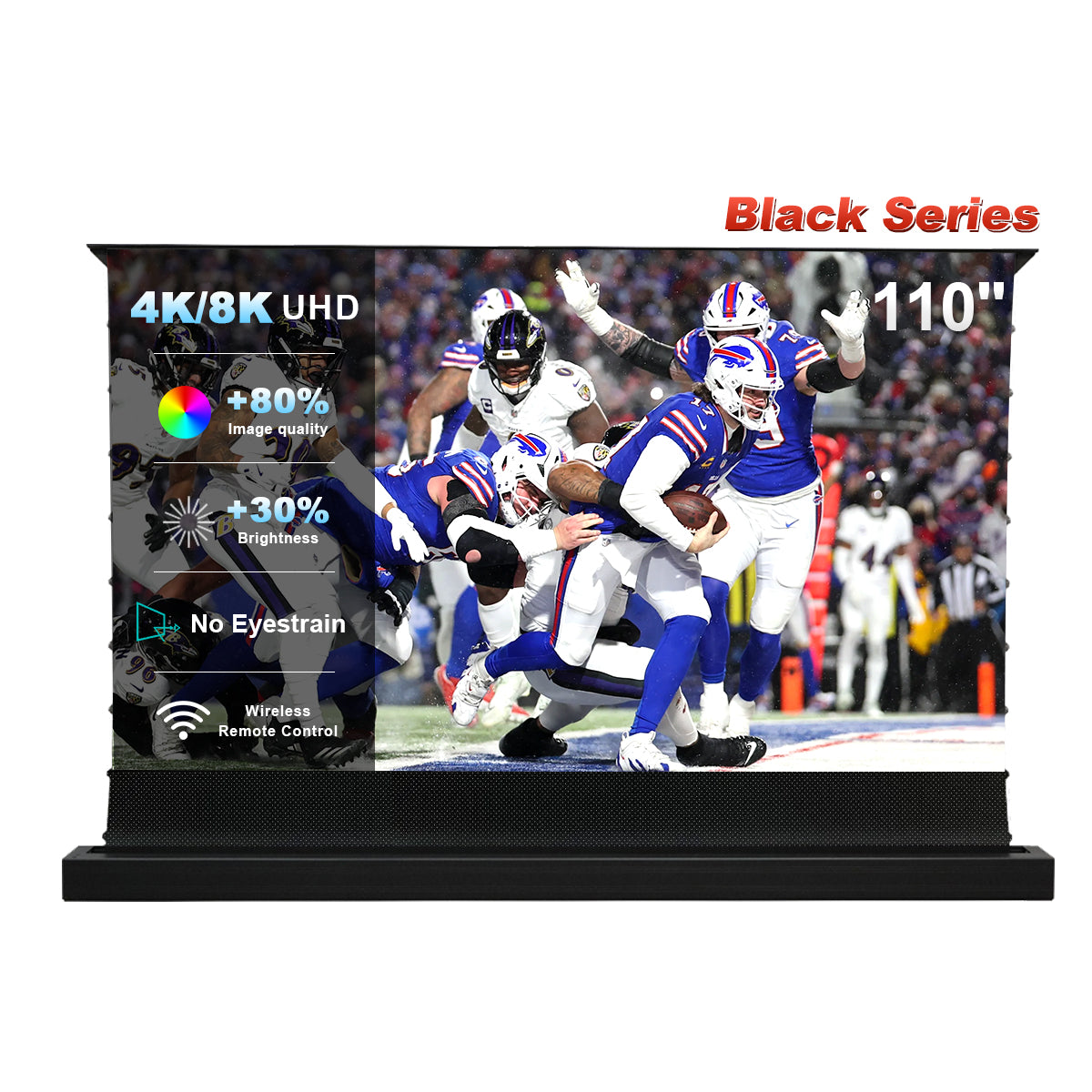 84''-130'' NothingProjector Black Series ALR Motorized Floor Rising Screen For Ultra Short Throw Projector