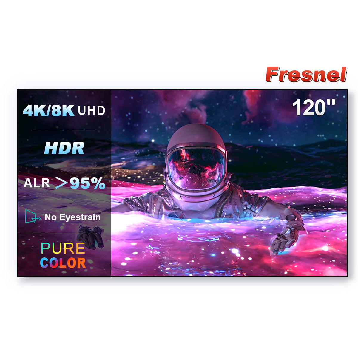 120 Inci NothingProjector Fscreen Fresnel Skrin Projektor ALR Ultra Short Throw