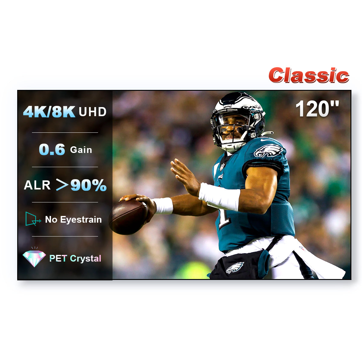 100''-150'' NothingProjector PET Crystal Classic UST ALR Projector Screen