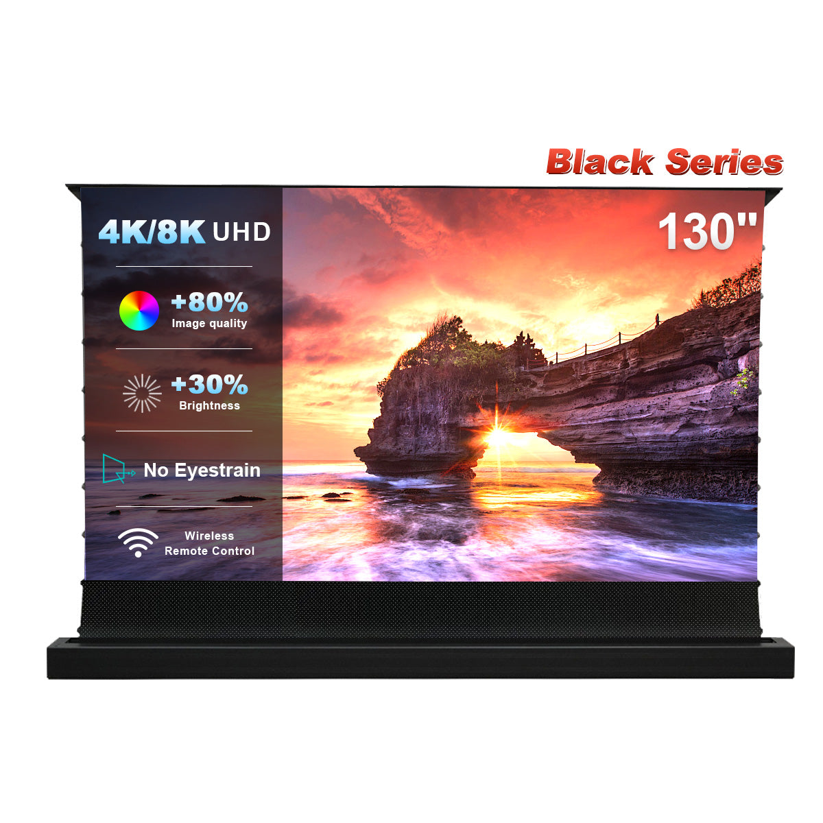 84''-130'' NothingProjector Black Series ALR Motorized Floor Rising Screen For Ultra Short Throw Projector