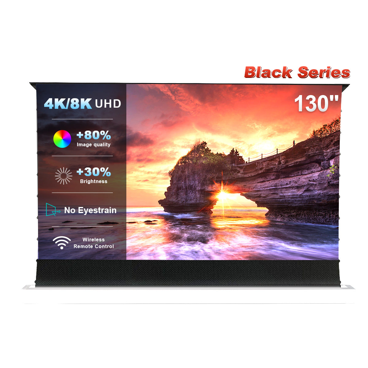 84''-130'' NothingProjector Black Series ALR Motorized Floor Rising Screen For Ultra Short Throw Projector