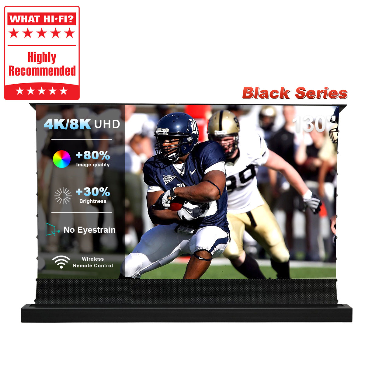 130'' NothingProjector Black Series ALR Motorized Floor Rising Screen For Ultra Short Throw Projector