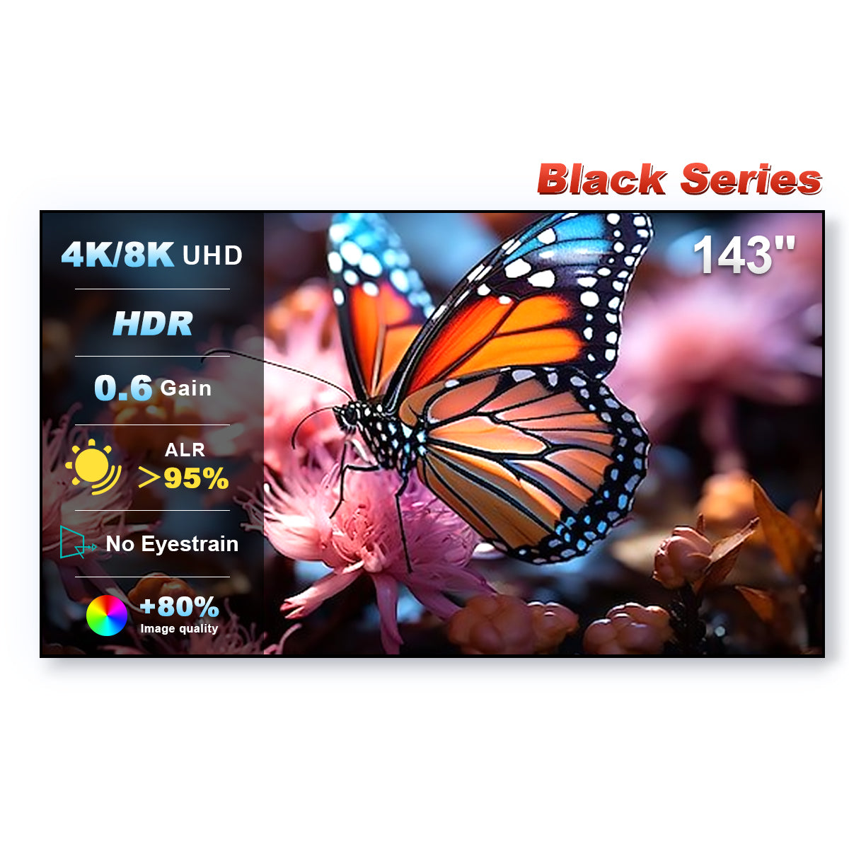 143'' NothingProjector Black Series ALR/CLR Ultra Short Throw Projector Screen