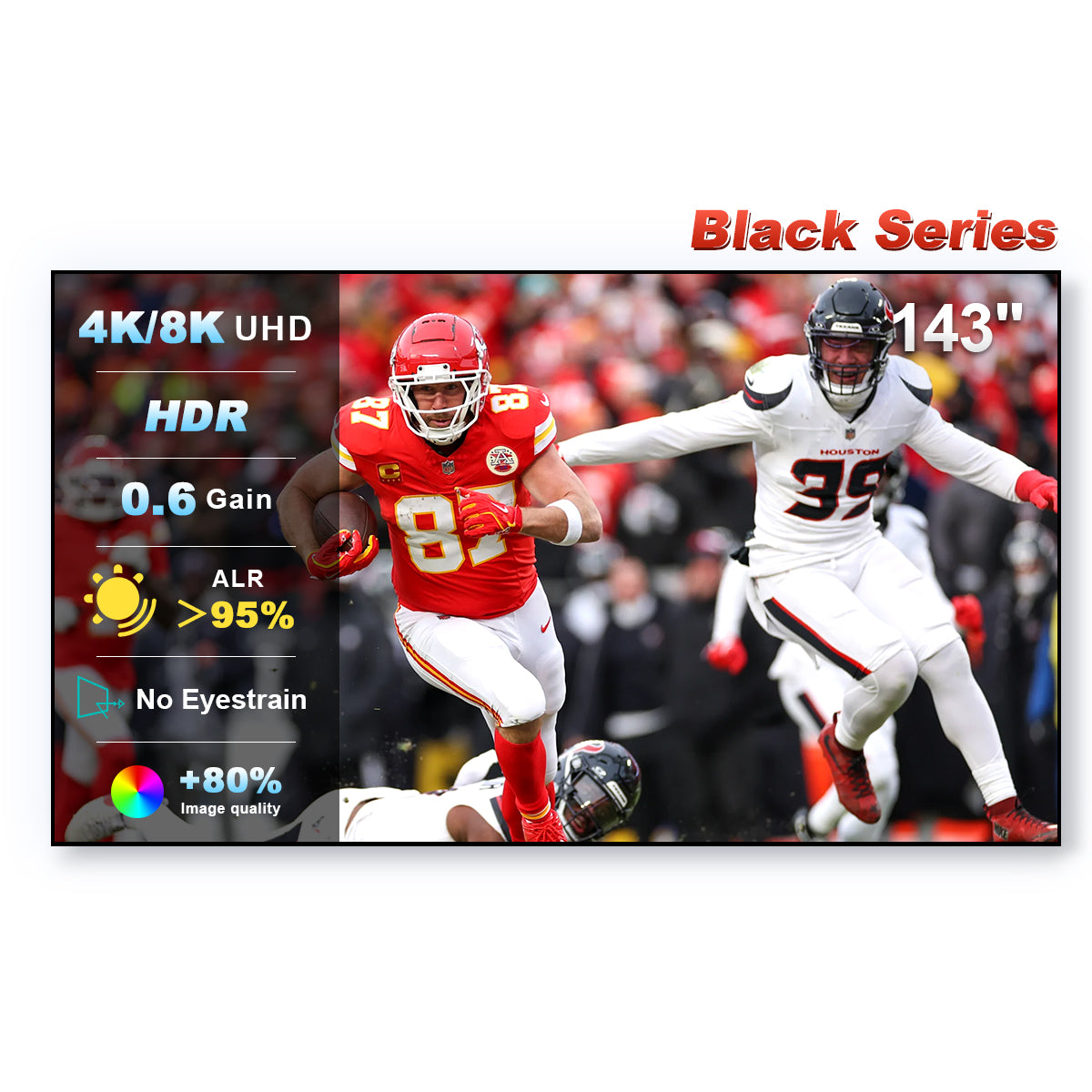 143'' NothingProjector Black Series ALR/CLR Ultra Short Throw Projector Screen