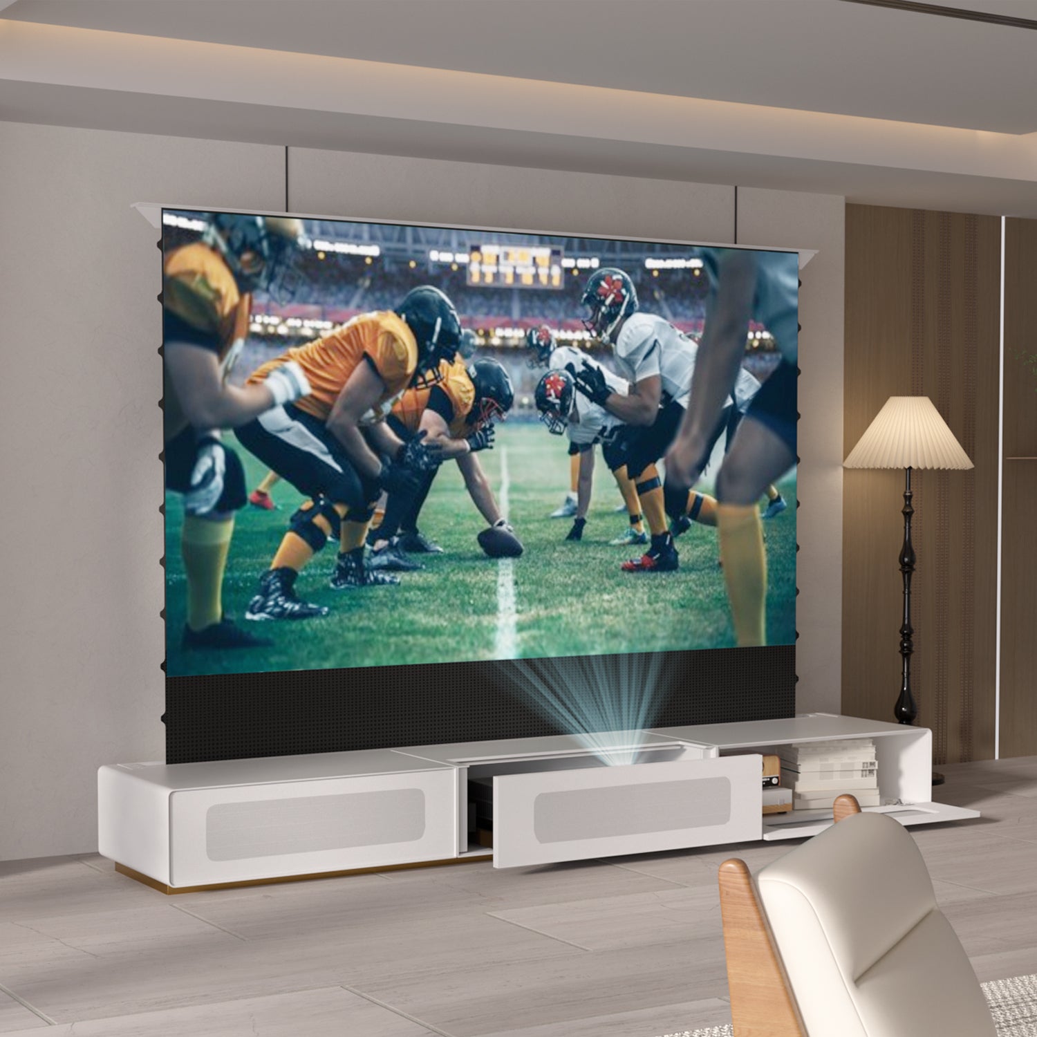 Shore Matte skap for Ultra Short Throw Laser Projector (forhåndsmontert)