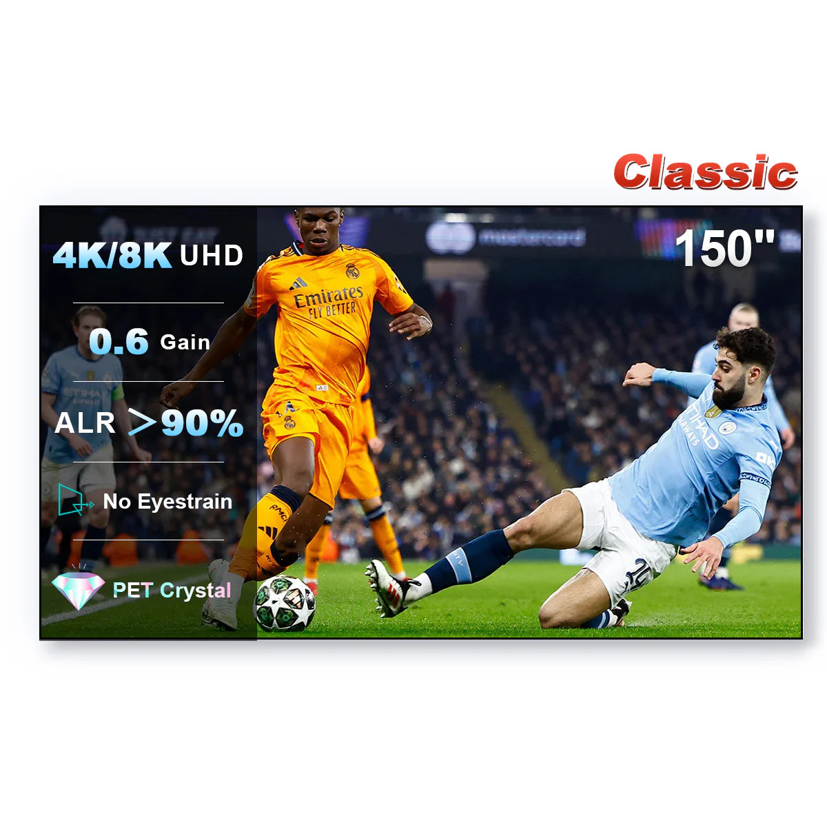 100''-150'' NothingProjector PET Crystal Classic UST ALR Projector Screen