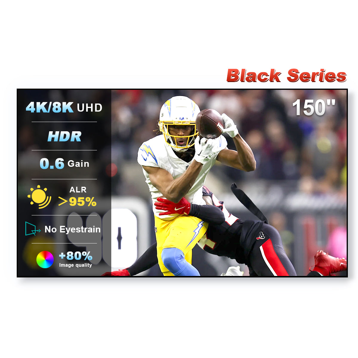 84'-150' NothingProjector Black Series ALR/CLR ultra rövid vetítési távolságú vetítővászon