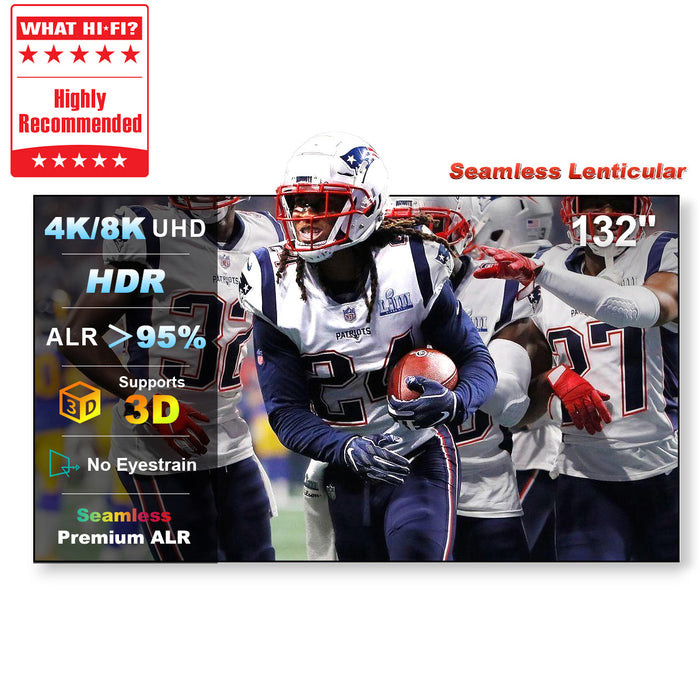 NothingProjector 132 Inch Seamless Lenticular UST ALR Screen in Living Room