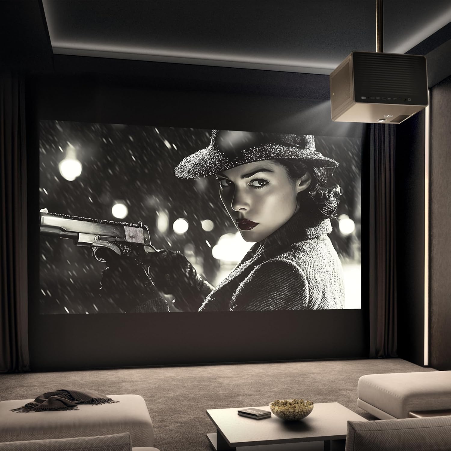 Hisense XR10 4K Triple Laser Smart Projector with Iris & Lens Shift, 6000 ANSI Lumens, 65” - 300” Dolby Vision IMAX Enhanced Vidaa OS Tuned by Devialet