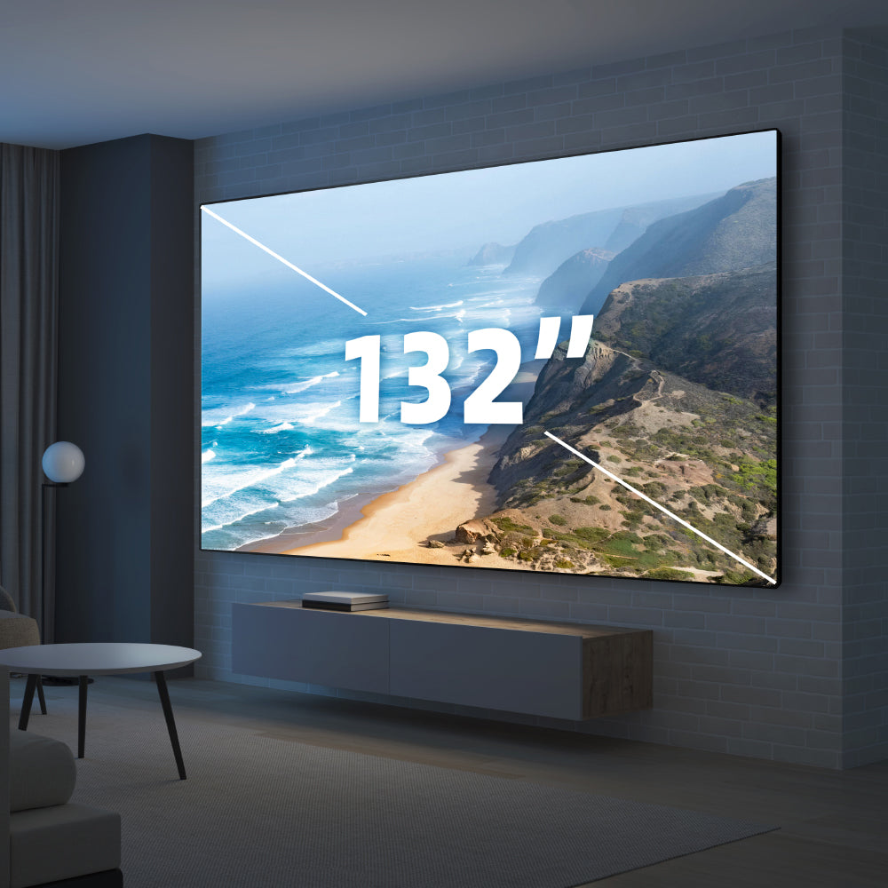 132 Zoll NothingProjector nahtloses lentikulares 4K UST ALR Projektorbildschirm