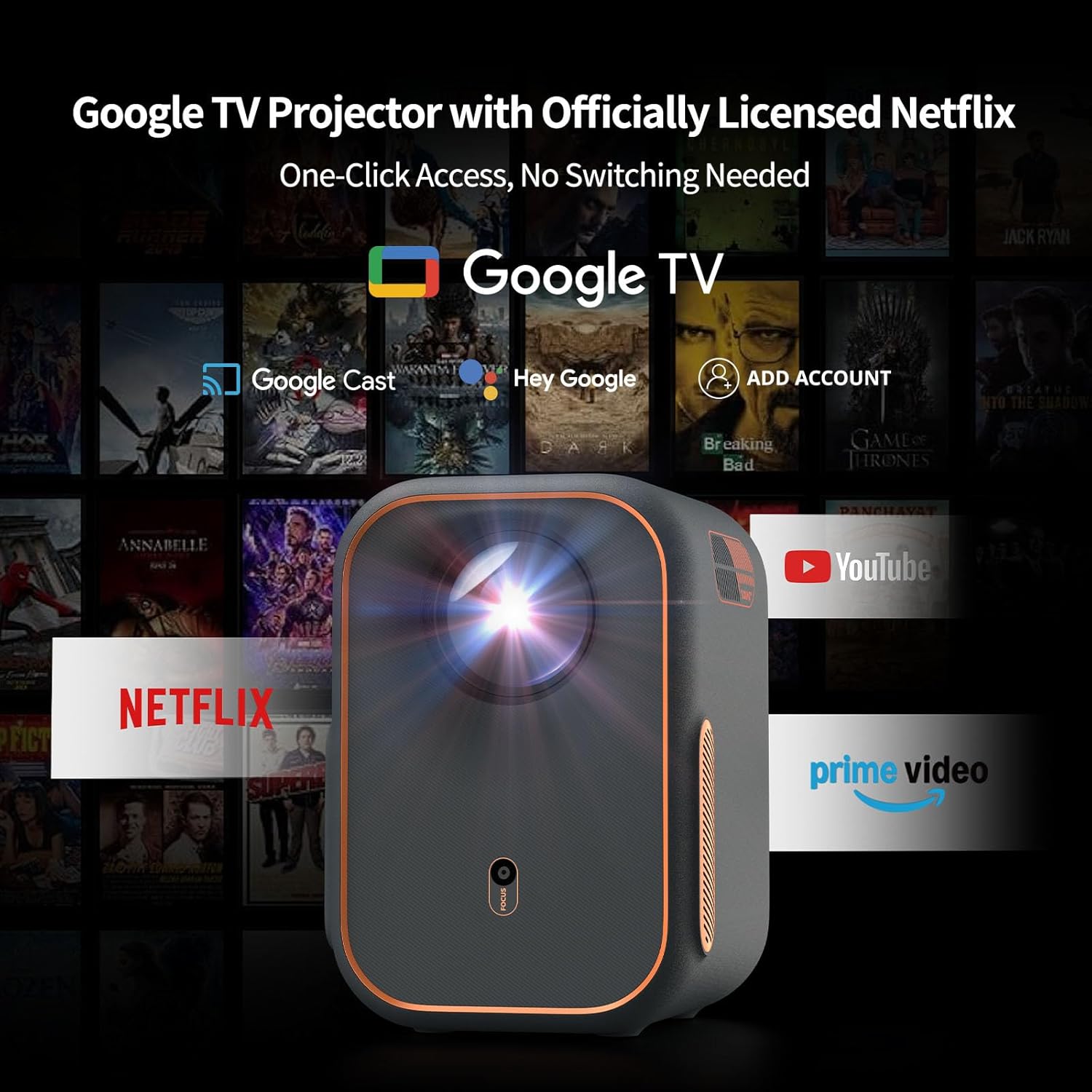 Formovie Xming Episodul Unu Google TV Netflix Proiector LED