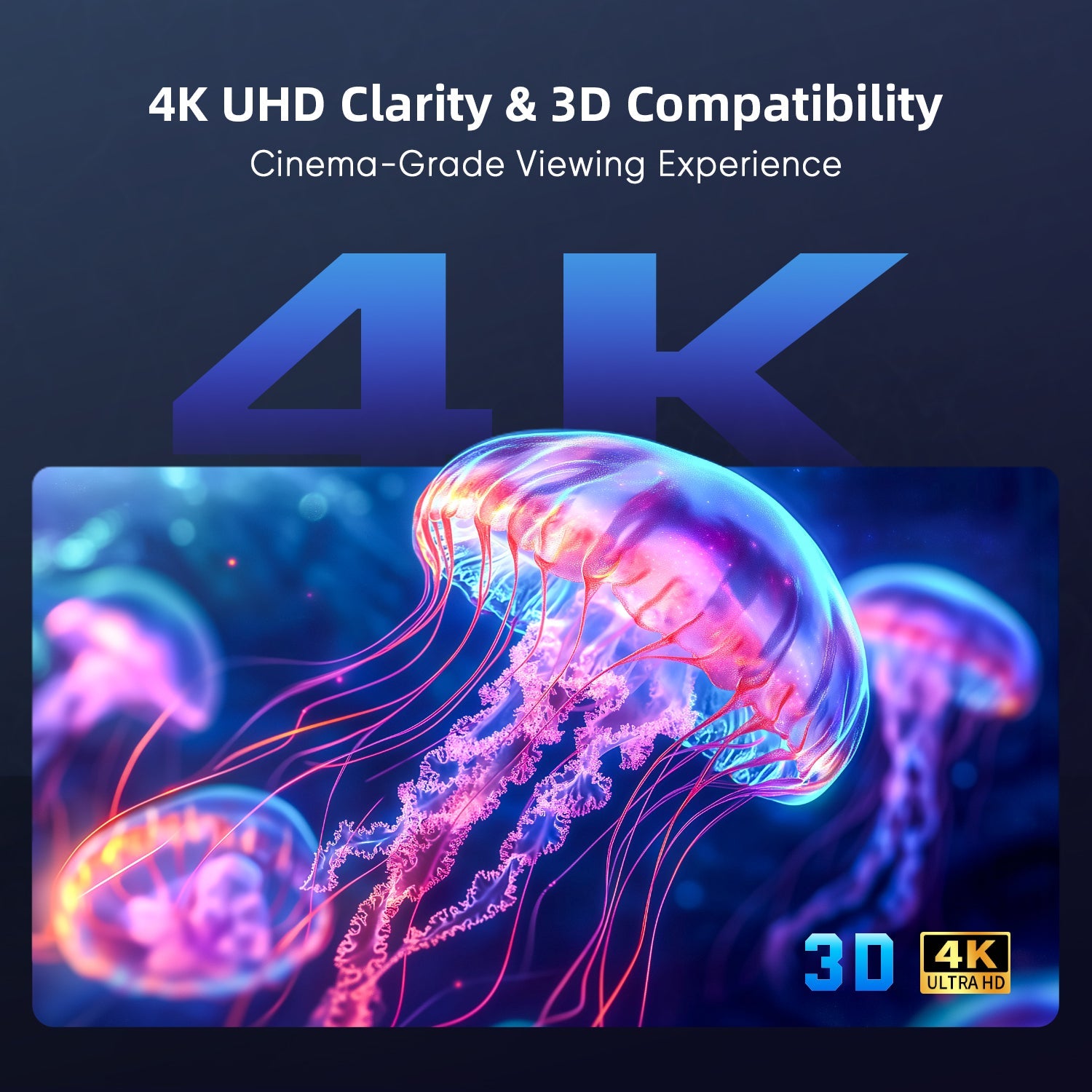 NothingProjector PET Crystal NP ALR screen displaying bright 4K visuals in daylight with ultra-short throw projector