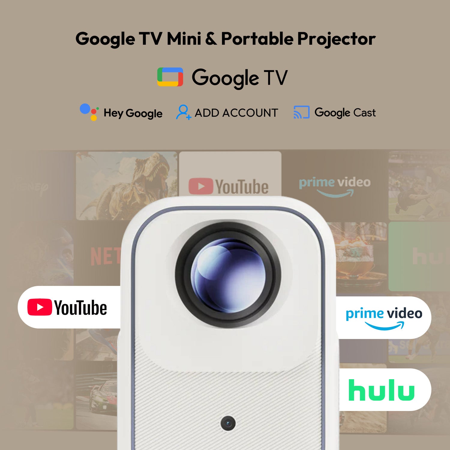 Formovie Xming Episode Two Google TV-projektor 300 ISO-lumen Full HD 1080P