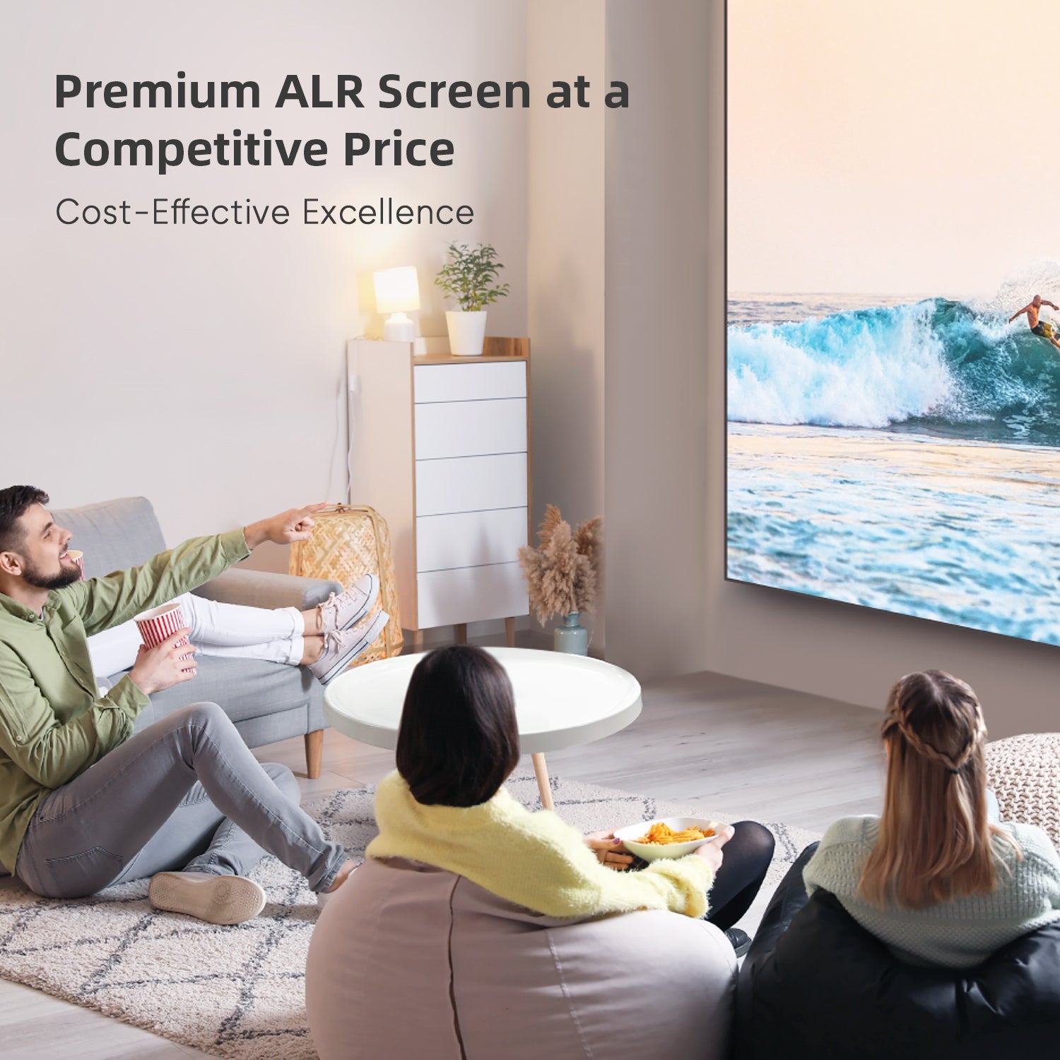 شاشة عرض NothingProjector PET Crystal Classic UST ALR مقاس 100-150 بوصة