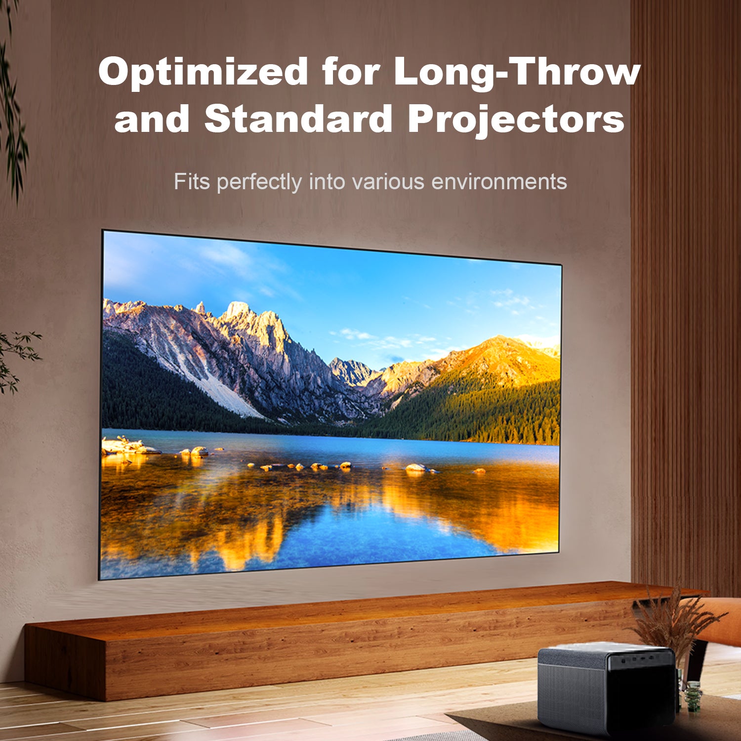 4K ALR Projector Screen for Long/Standard Throw Projectors