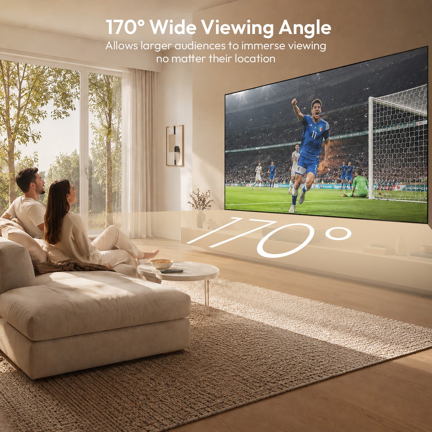 100''-120'' NothingProjector Matte White Fixed Frame Screen For Long/Short/UST Projectors