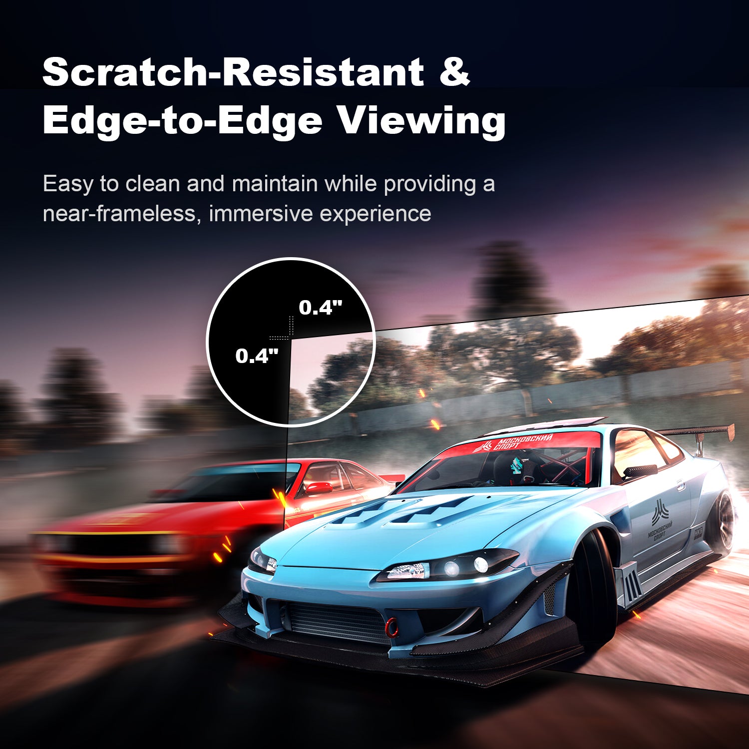 Wide diffusion uniformity across the entire screen surface without color shift, texture, shimmer, hot-spotting, dark corners and other distracting artifacts