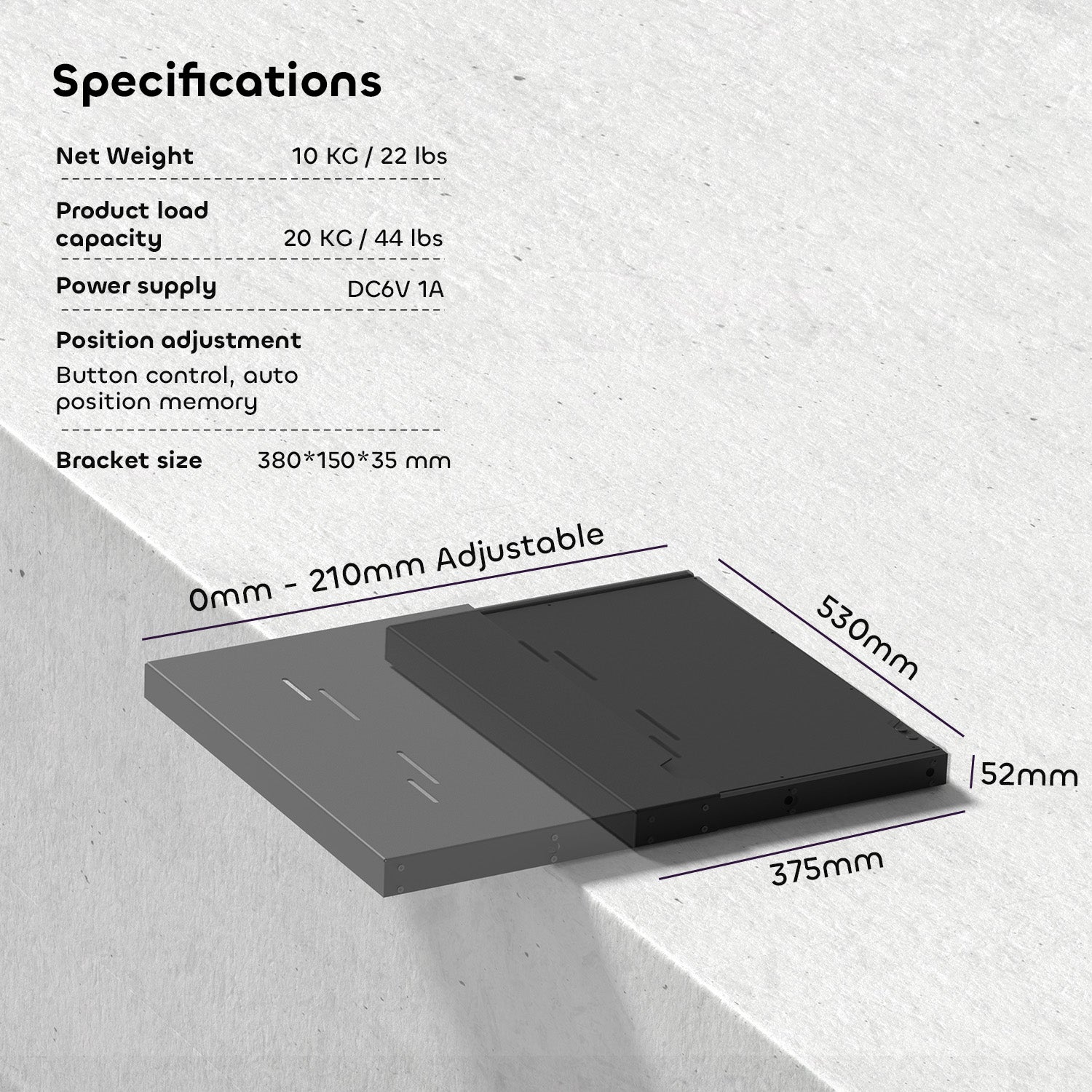 Intelligent Sliding Tray For UST Projector
