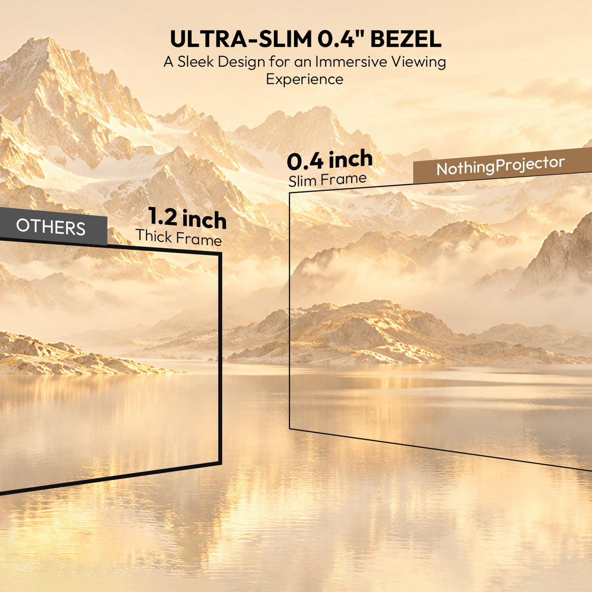 Ultra-Slim 0.4" Bezel Laser TV Screen | Sleek Frame Design