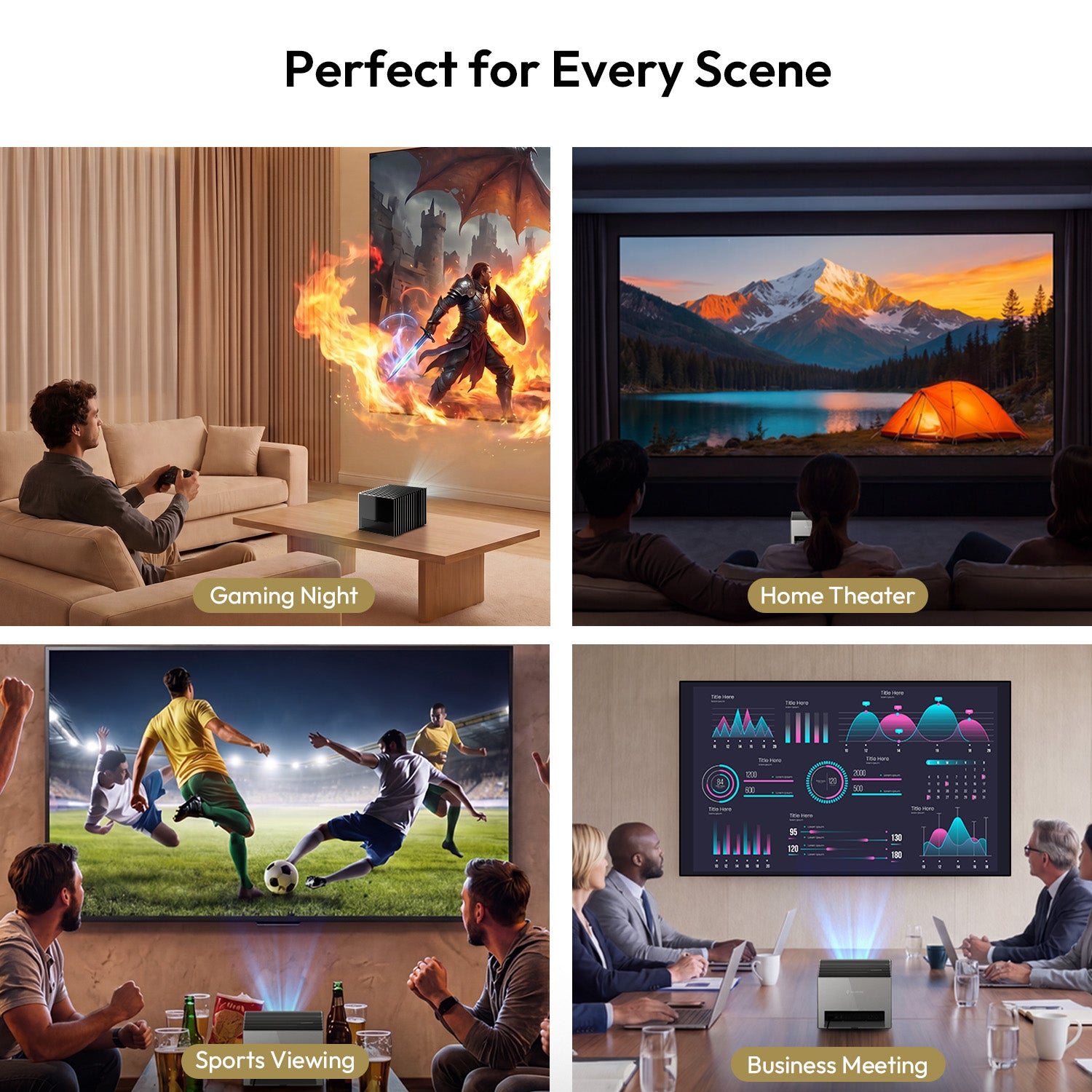 100''-120'' NothingProjector Matte White Fixed Frame Screen For Long/Short/UST Projectors