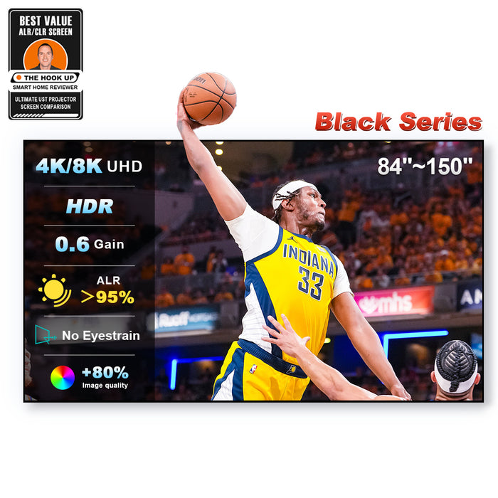 84''-150'' NothingProjector Black Series ALR/CLR Ultra Short Throw Projector Screen