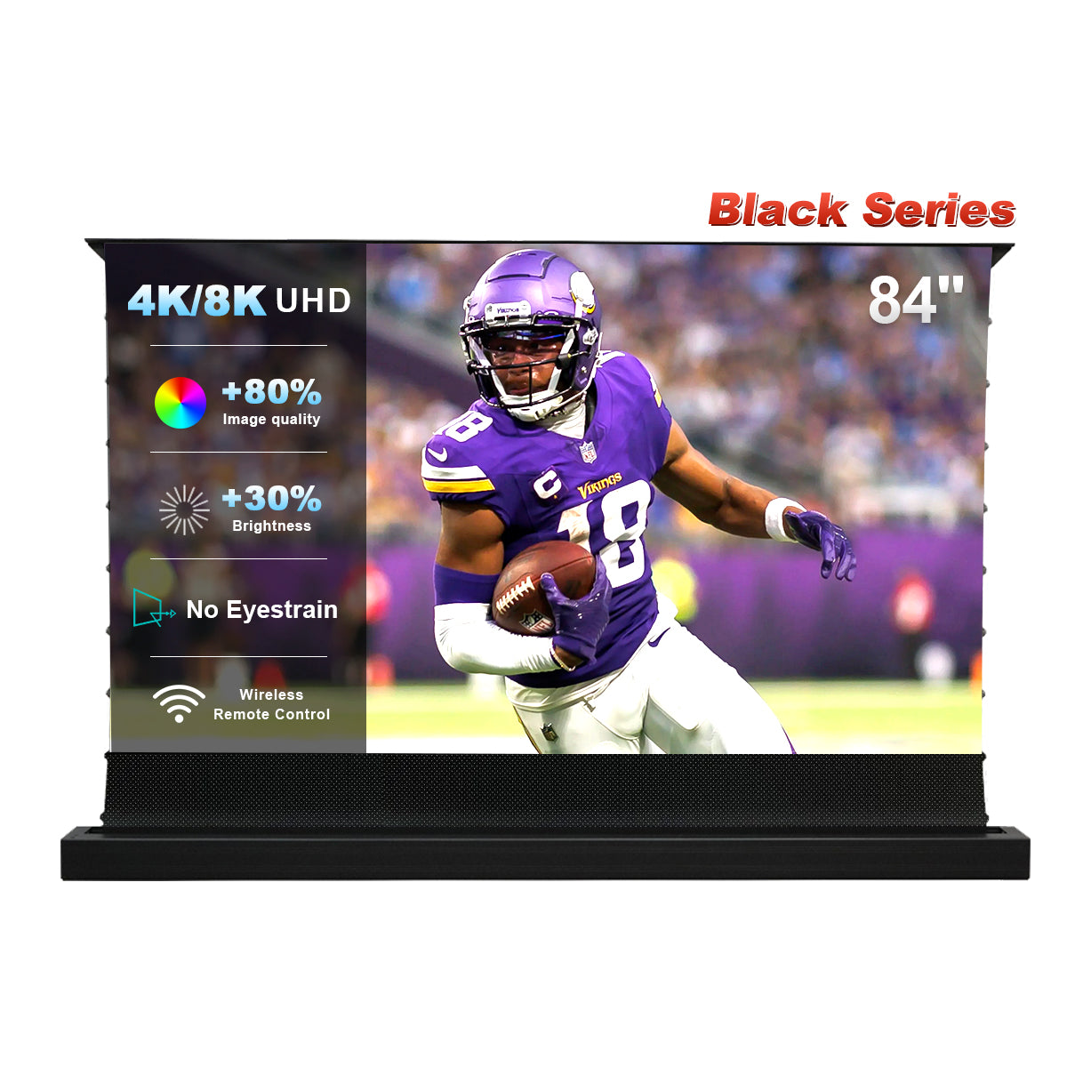 84''-130'' NothingProjector Black Series ALR Motorized Floor Rising Screen For Standard/Long Throw Projector