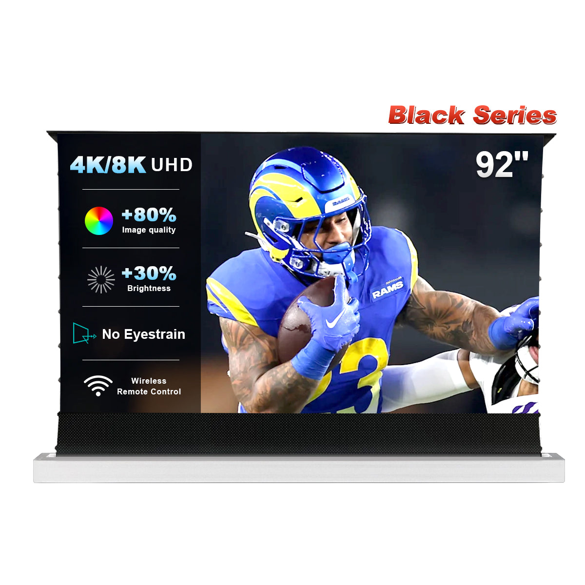 84''-130'' NothingProjector Black Series ALR Motorized Floor Rising Screen For Ultra Short Throw Projector