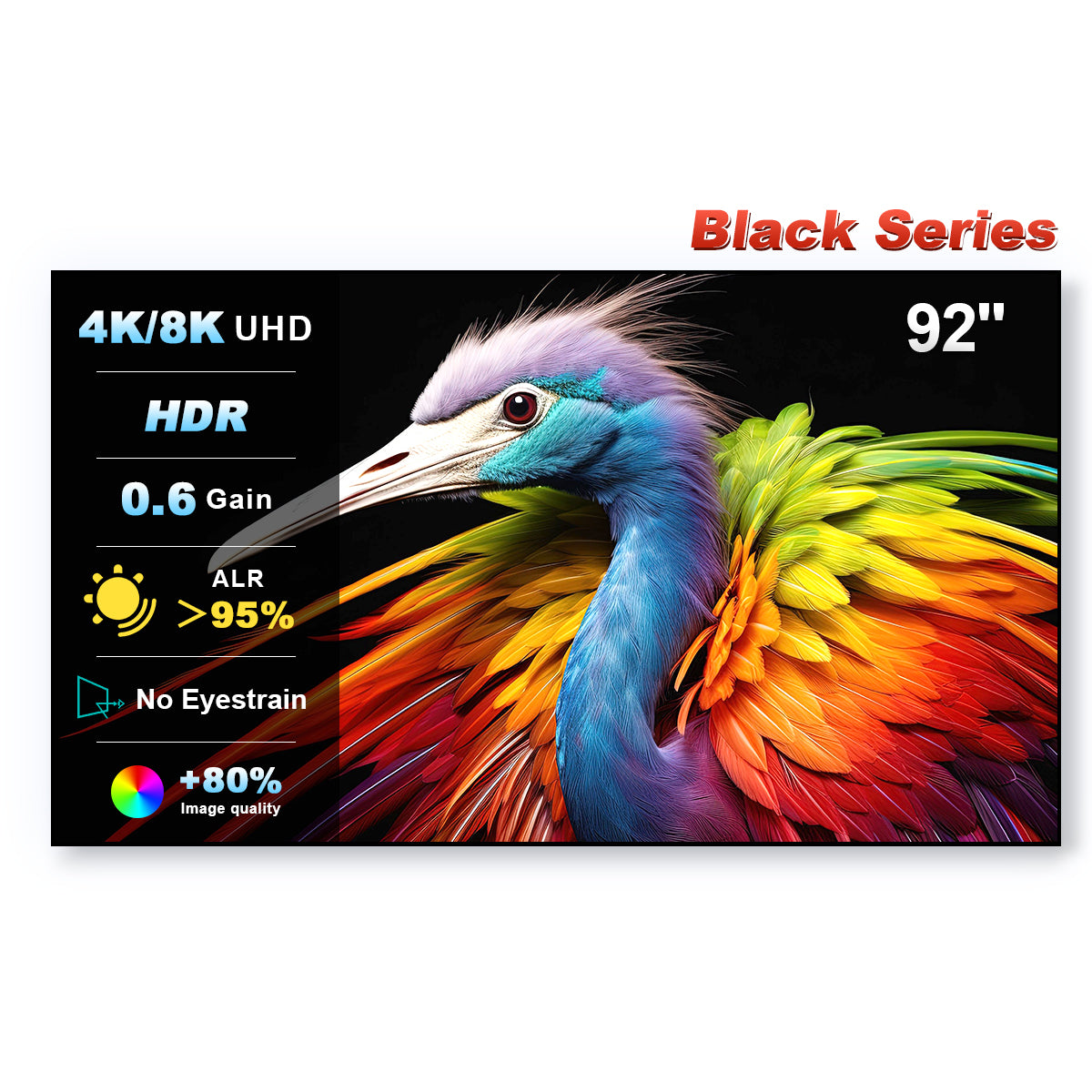 92'' NothingProjector Black Series ALR/CLR Ultra Short Throw Projector Screen