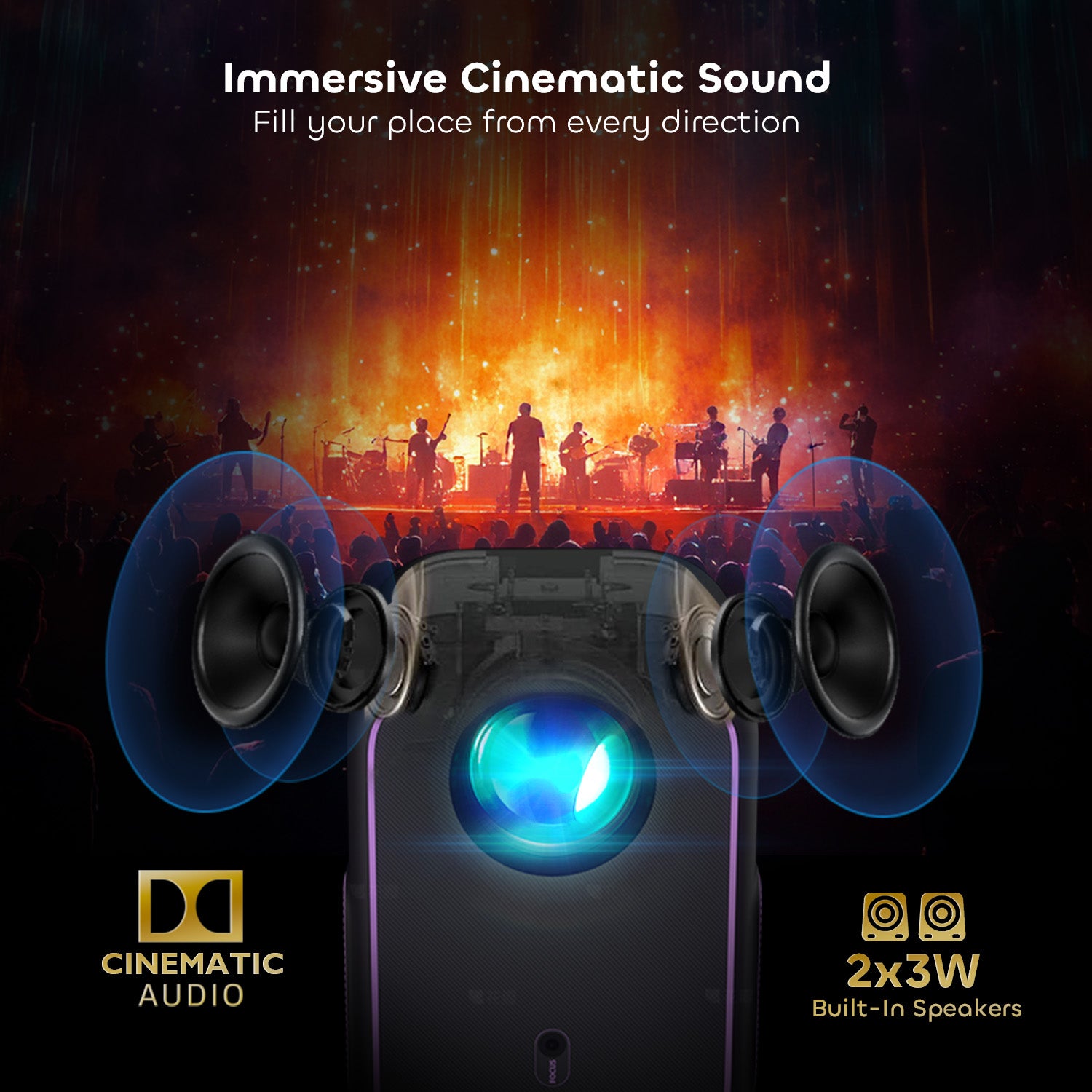 NothingProjector One Smart 1080P Full HD with WiFi Bluetooth Portable Projector with Google TV and Netflix