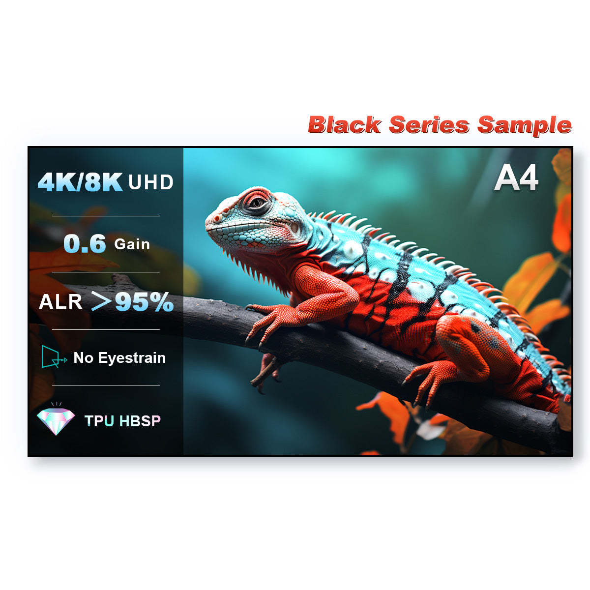 NothingProjector Black Series Screen A4 Size sample(REFUND after you purchased our black series screens)