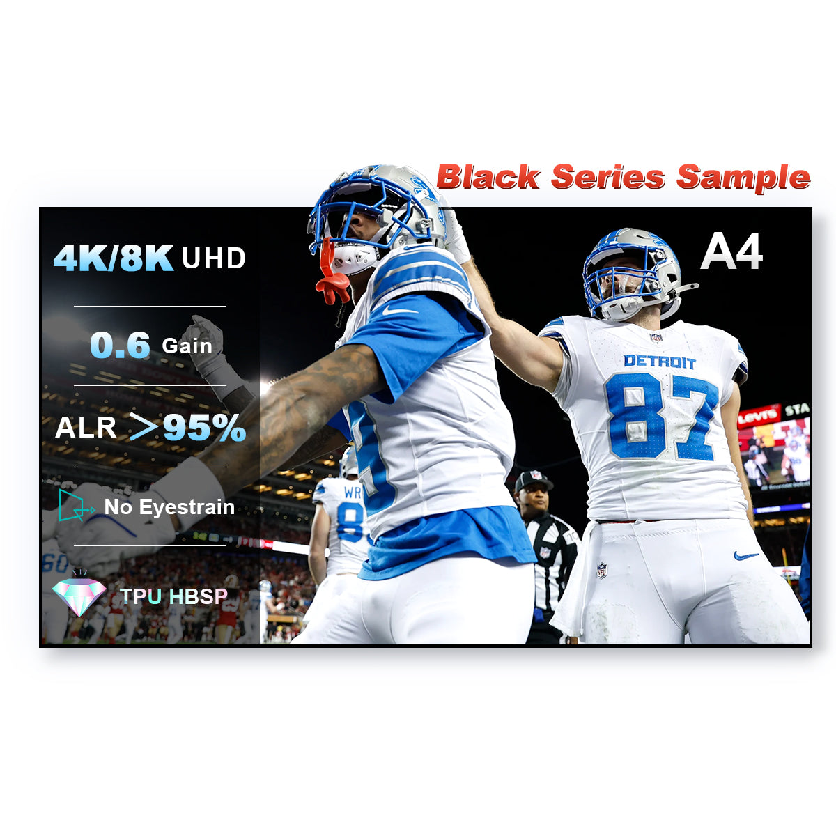 NothingProjector Black Series Screen A4 Size sample for UST Projectors (REFUND after you purchased our black series screens)