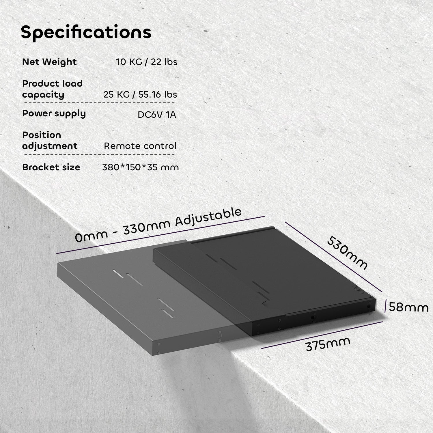 Intelligent Sliding Tray For UST Projector