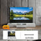 Massive 120 inch Black Series motorized screen perfectly matched with pre-assembled matte white laser TV console