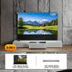 Massive 120 inch Black Series motorized screen perfectly matched with pre-assembled matte white laser TV console