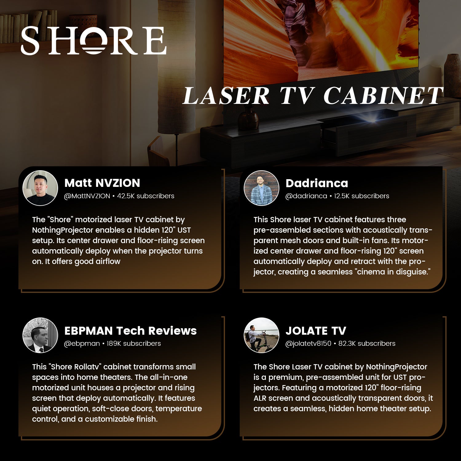 Shore Laser TV Cabinet is highly recommended across industry reviews.