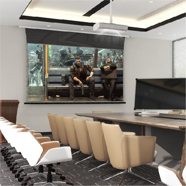 VIVIDSTORM PRO A Slimline Motorized Tension Drop Down UST ALR Projector Screen
