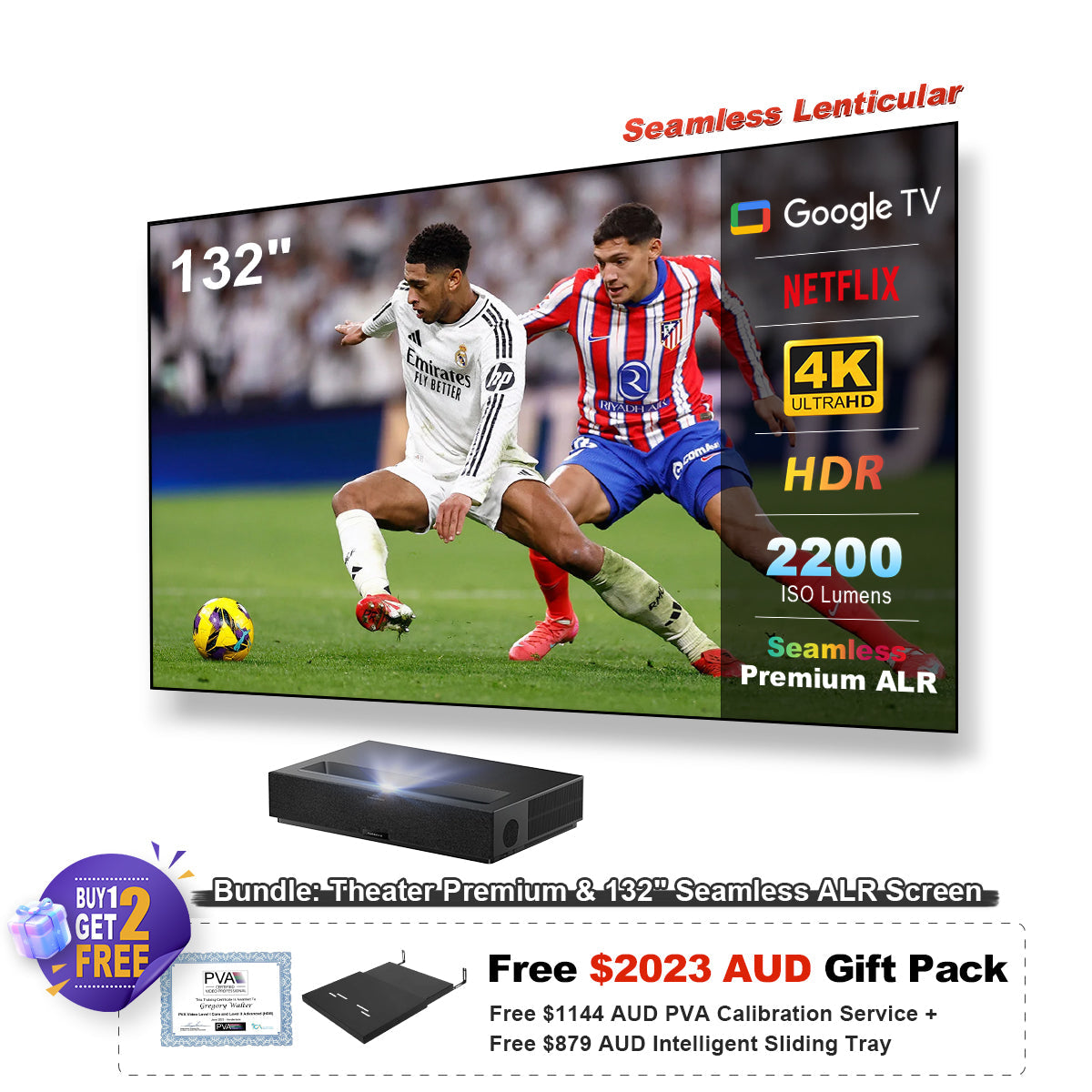 Formovie Theater Premium Triple Laser 4K TV Ultra Short Throw Projector (AU)