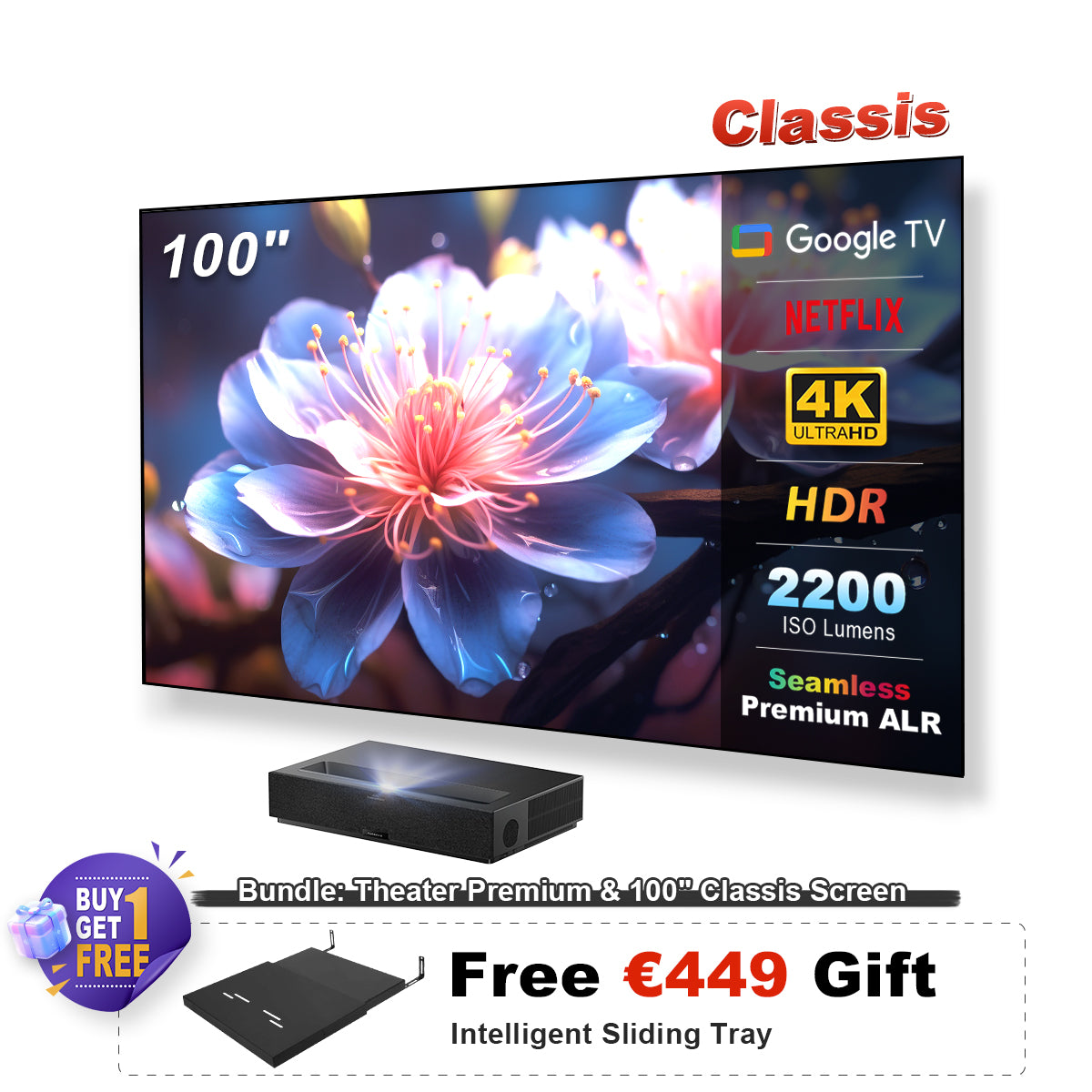 Formovie Theater Premium UST 4K Triple Color Laser TV